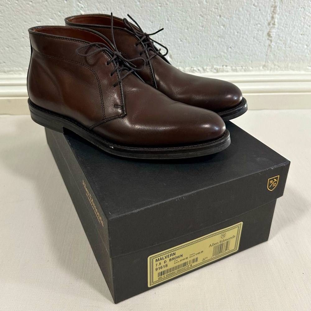 Allen Edmonds Malvern Boot - Size 7.5 - Brown